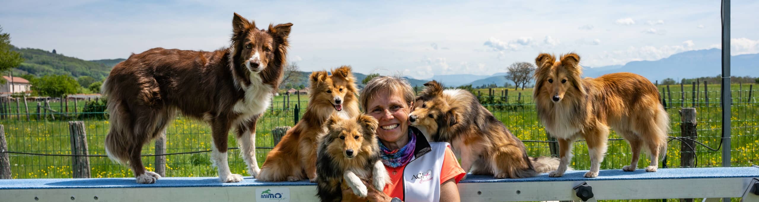 Agnès BERTHE et ses chiens